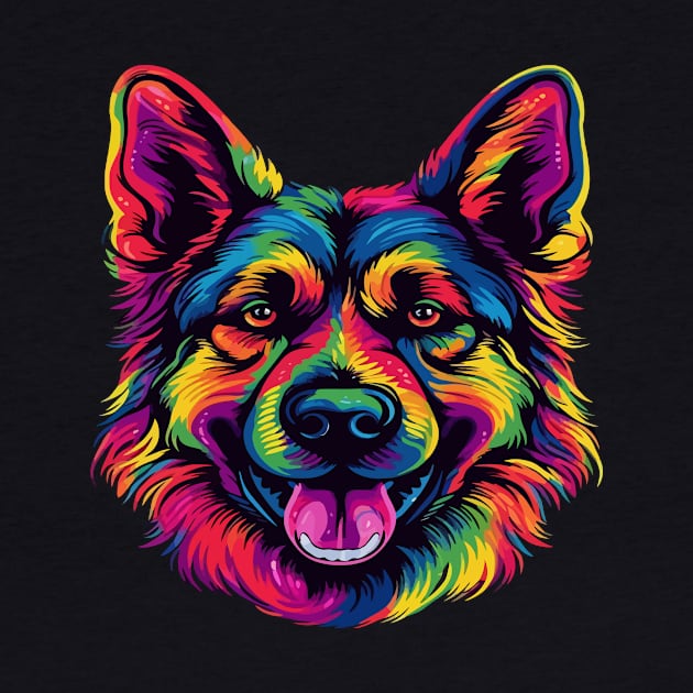 German Shepherd Smiling by JH Mart